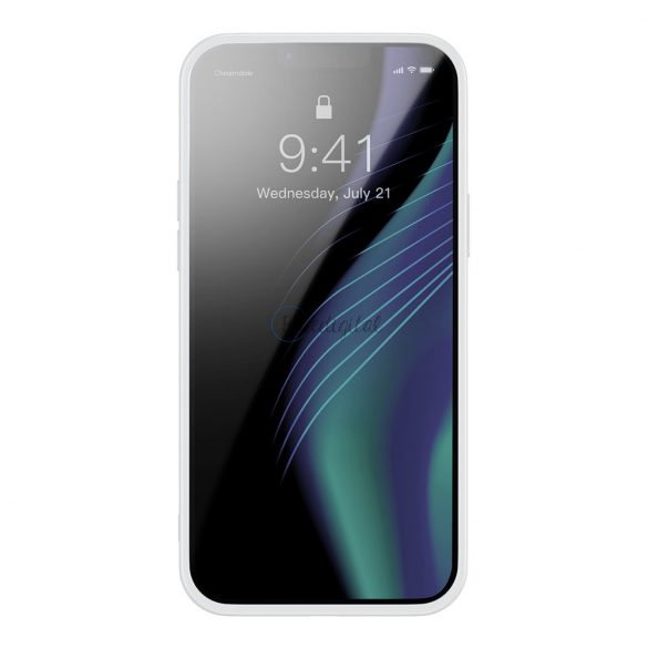 Husă pentru telefon Baseus Crystal pentru iPhone 13 cu cadru TPU gri (ARJT000313)