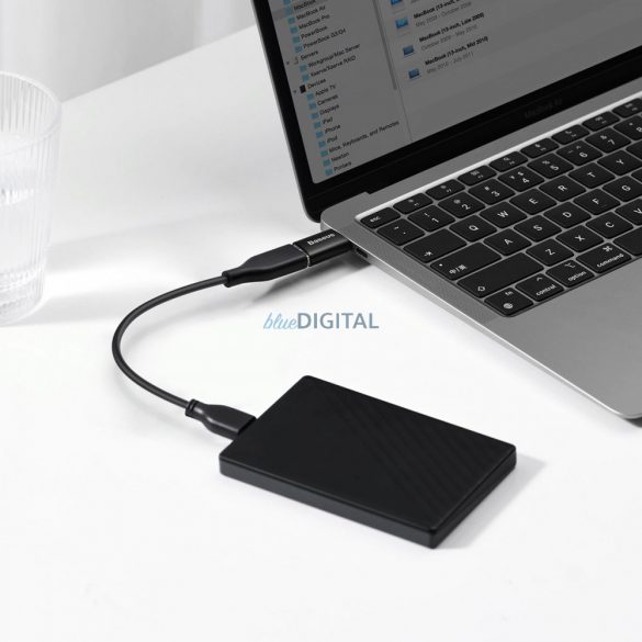 Baseus Ingenuity Series adaptor USB tip C la USB-A 3.2 gen 1 negru (ZJJQ000001)