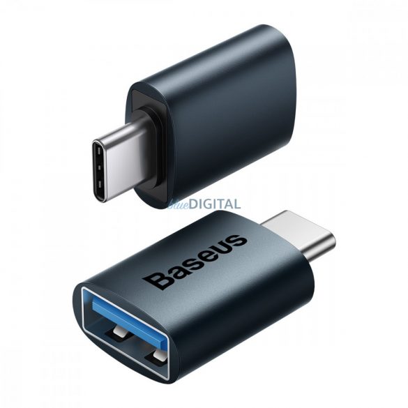 Adaptor Mini OTG din seria Baseus Ingenuity de tip C la USB-A 3.1 albastru