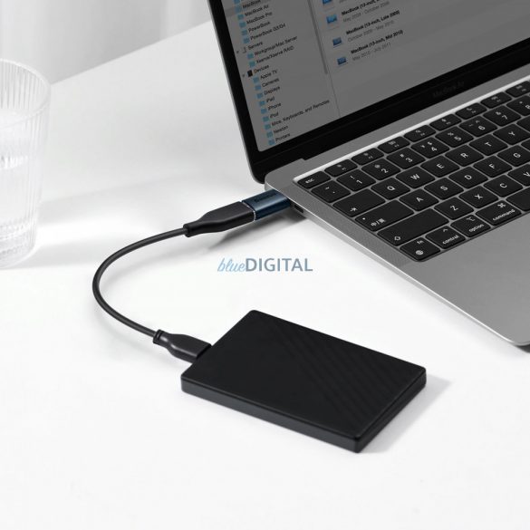 Adaptor Mini OTG din seria Baseus Ingenuity de tip C la USB-A 3.1 albastru