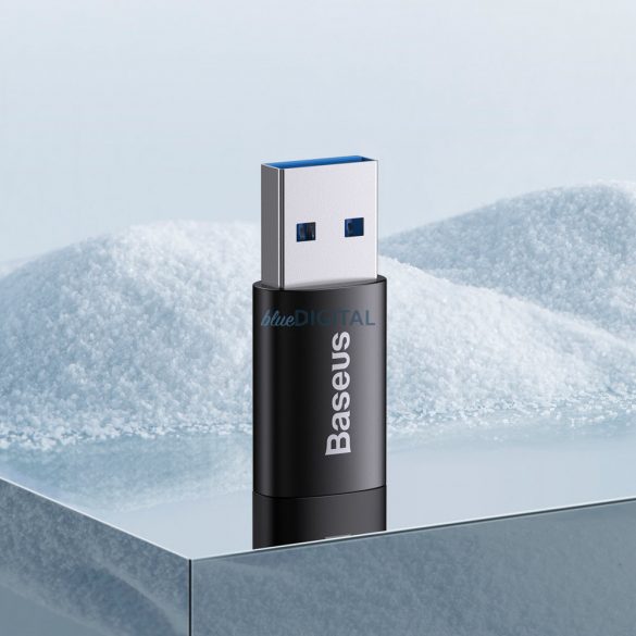 Baseus Ingenuity Series Mini USB 3.1 OTG la adaptor USB tip C negru (ZJJQ000101)