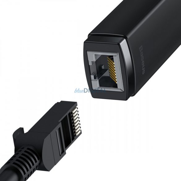 Adaptor Ethernet din seria Baseus Lite USB-A la port LAN RJ45 (100 Mbps) negru