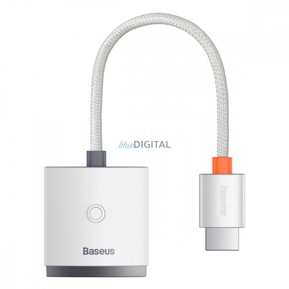 Adaptor de mufă din seria Baseus Lite HDMI la VGA + mini mufă 3,5 mm / sursă de alimentare micro USB alb (WKQX010102)