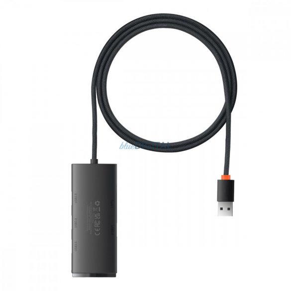 Adaptor HUB din seria Baseus Lite USB-A la 4xUSB-A 3.0 5Gb/s negru (WKQX030101)