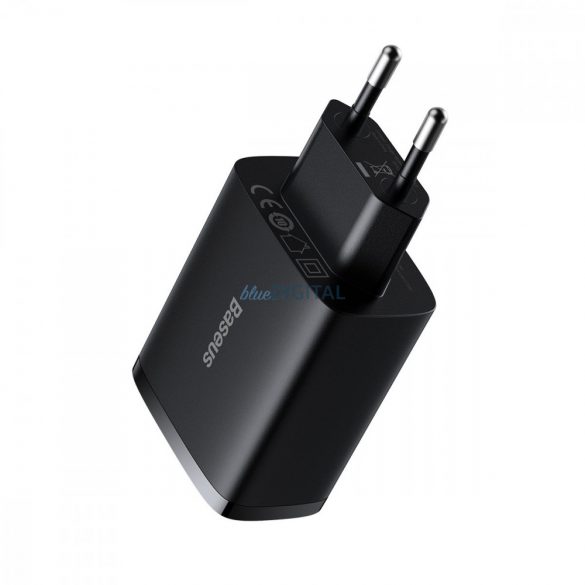 Baseus Încărcător compact 3x USB 17W negru (CCXJ020101)