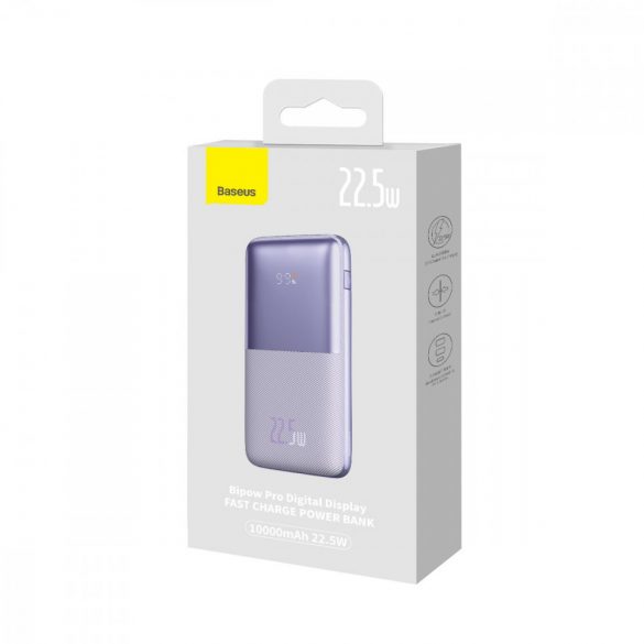 Powerbank Baseus Bipow Pro 10000mAh 22,5W + cablu USB 3A 0,3m violet (PPBD040005)