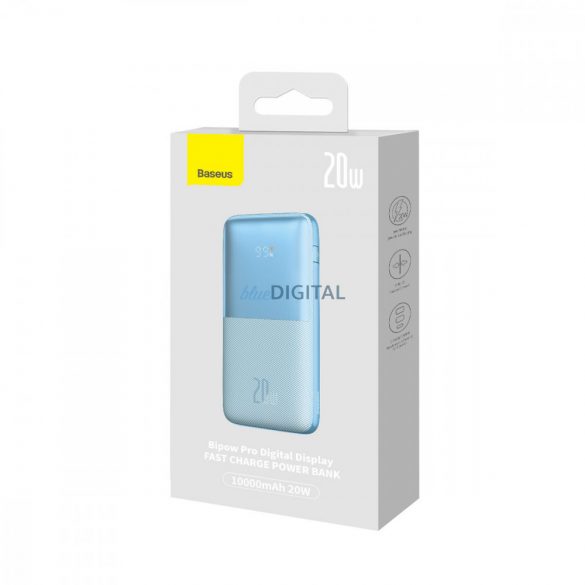 Powerbank Baseus Bipow Pro 10000mAh 20W + cablu USB 3A 0,3m albastru (PPBD040103)