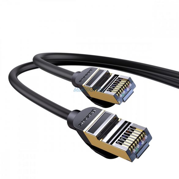 Cablu de rețea RJ45 de mare viteză Baseus Speed ​​Seven 10 Gbps 0,5 m negru (WKJS010001)