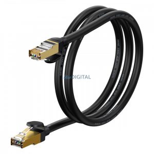 Baseus Speed Seven Cablu de rețea RJ45 de mare viteză 10Gbps 1m negru (WKJS010101)