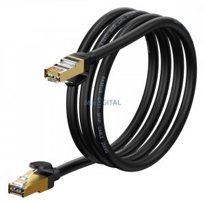 Cablu de rețea RJ45 de mare viteză Baseus Speed ​​Seven 10 Gbps 1,5 m negru (WKJS010201)