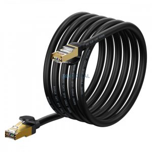 Baseus Speed Seven Cablu de rețea de mare viteză RJ45 10Gbps 3m negru (WKJS010401)