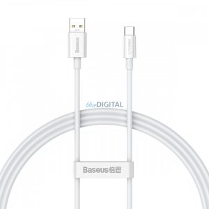 Cablu Baseus Superior Series SUPERVOOC USB-A la USB-C 65W 1m alb