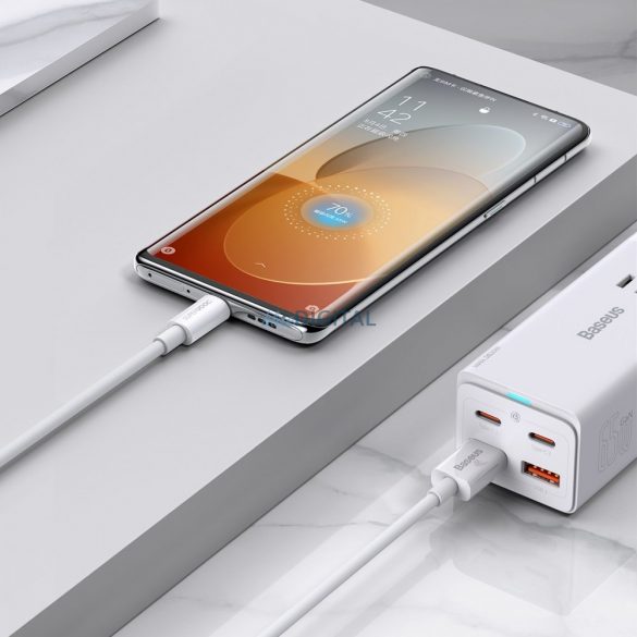 Cablu Baseus Superior Series SUPERVOOC USB-A la USB-C 65W 1m alb