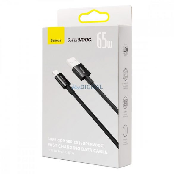 Cablu Baseus Superior Series SUPERVOOC USB-A la USB-C 65W 1m negru