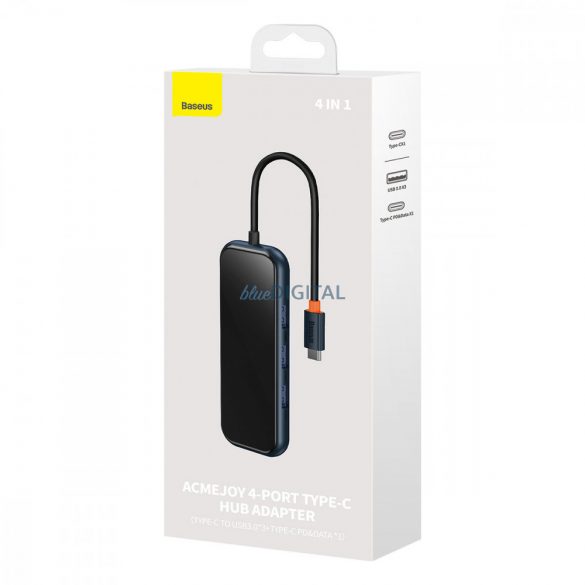 Stație de andocare HUB Baseus AcmeJoy cu 6 porturi (USB-C la USB-C PD și date / 2xUSB3.0 / USB2.0 / HDMI / RJ45) gri închis (WKJZ010013)