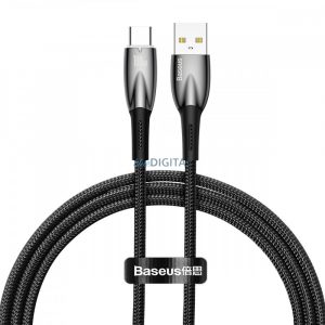 Cablu de încărcare rapidă Baseus Glimmer Series USB-A - USB-C 100W 480Mbps 1m negru