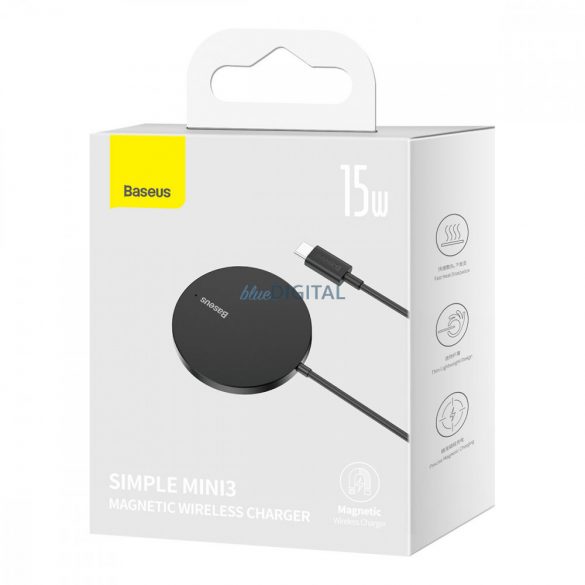 Încărcător cu inducție Baseus Simple Mini3 MagSafe 15W negru