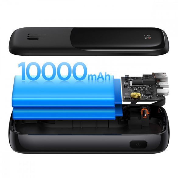 Powerbank 10000mAh 20W Baseus Qpow Pro Overseas Edition + Cablu USB C 3A - Negru