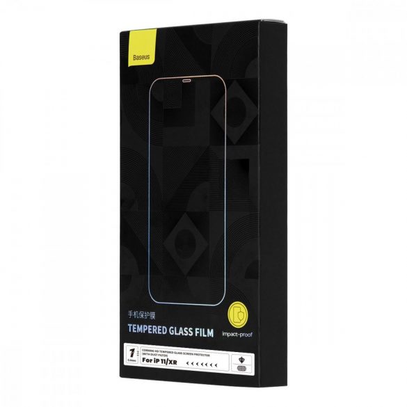 Sticlă securizată cu ecran complet Baseus pentru iPhone 11 / XR cu capac difuzor 0,4 mm + kit de montare