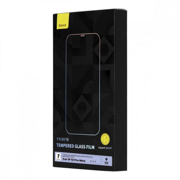 Sticlă securizată cu ecran complet Baseus pentru iPhone 12 Pro Max cu capac difuzor 0,4 mm + kit de montare