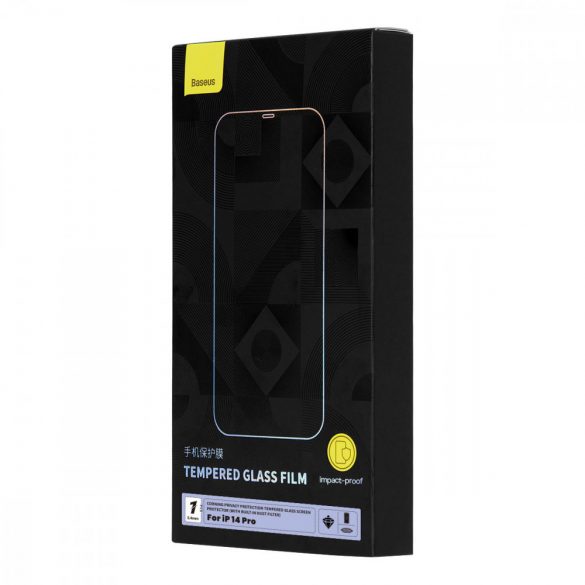 Sticlă temperată de confidențialitate Baseus pentru iPhone 14 Pro Ecran complet 0,4 mm Filtru de confidențialitate Anti Spy + Kit de montare