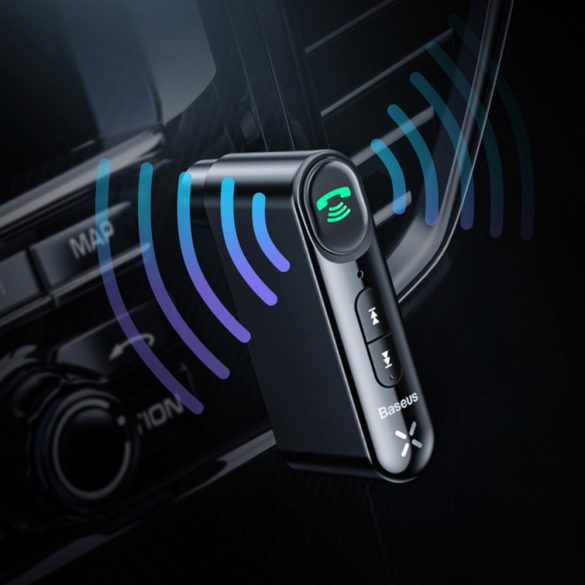 Transmițător Bluetooth AUX Baseus BSBA-02 (Overseas Edition) - negru