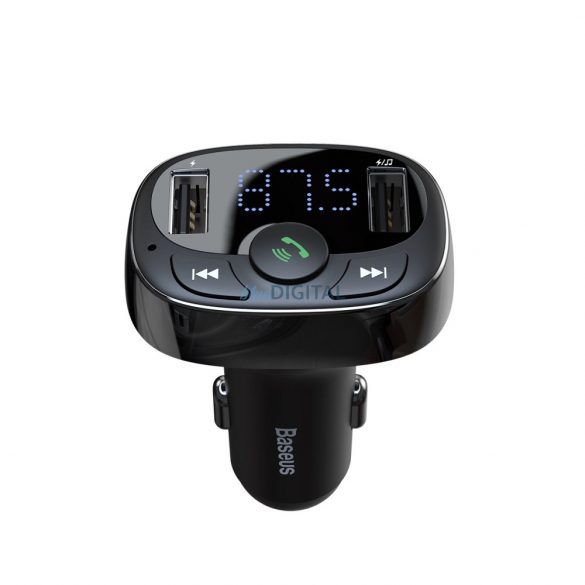 Transmițător Bluetooth / încărcător auto Baseus S-09A (Overseas Edition) - negru