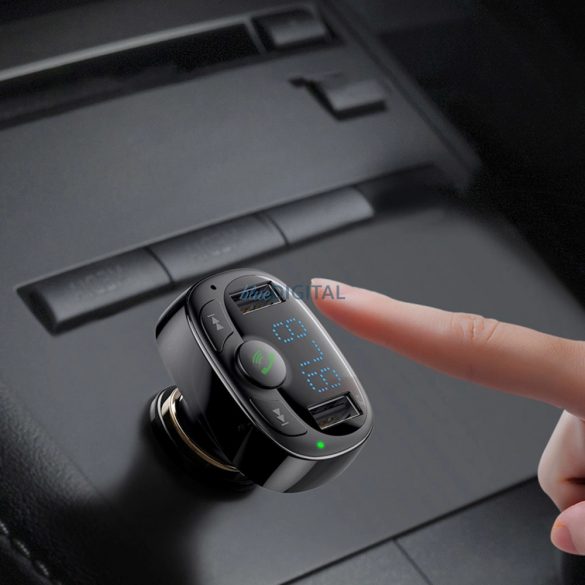 Transmițător Bluetooth / încărcător auto Baseus S-09A (Overseas Edition) - negru