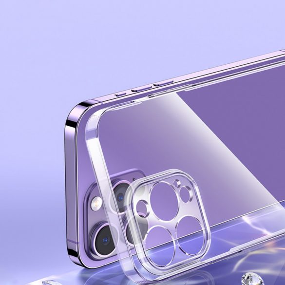 Husa Baseus Crystal pentru iPhone 14 Pro Max husa subtire + sticla transparenta