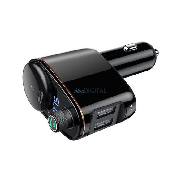 Transmițător FM pentru mașină Baseus S-06 Bluetooth/USB (Ediție de peste mări) - negru