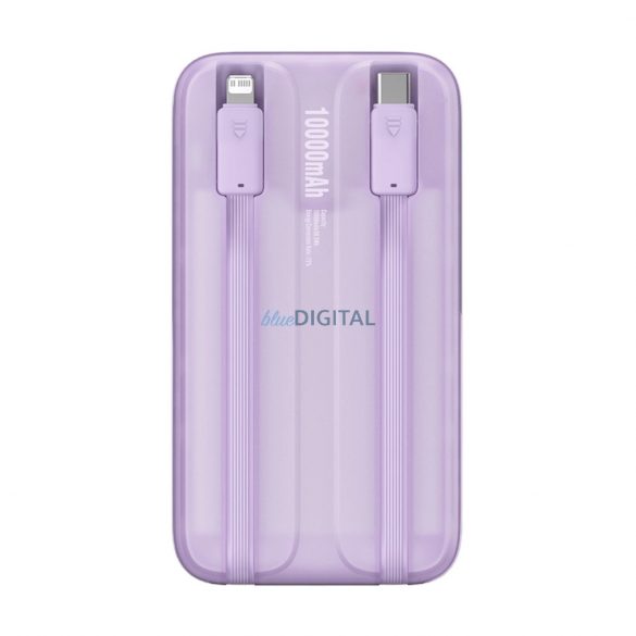 Powerbank din seria Baseus Comet cu display 10000mAh 22.5W - violet + cablu USB-A / USB-C