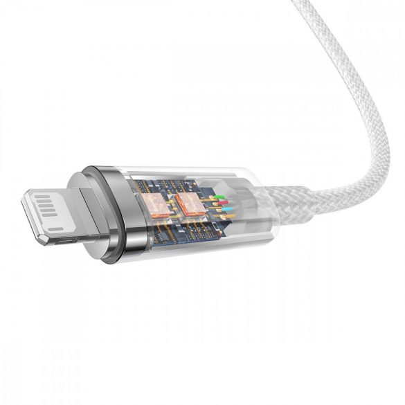 Cablu seria Baseus Explorer USB - Lightning 2.4A 2 m alb (CATS010102)