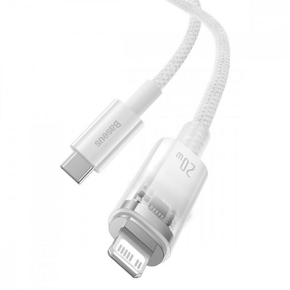 Cablu seria Baseus Explorer USB-C - Lightning 20W 2 m alb (CATS010302)