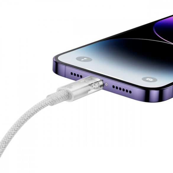 Cablu seria Baseus Explorer USB-C - Lightning 20W 2 m alb (CATS010302)