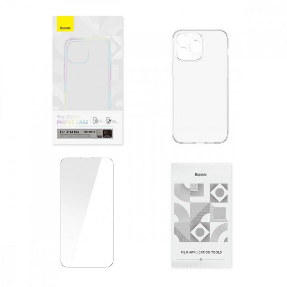 Husa Baseus Corning pentru iPhone 14 Pro husa blindata + sticla transparenta