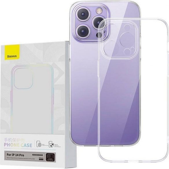 Husa Baseus Simple 2 Case pentru iPhone 14 Pro husa subtire transparenta