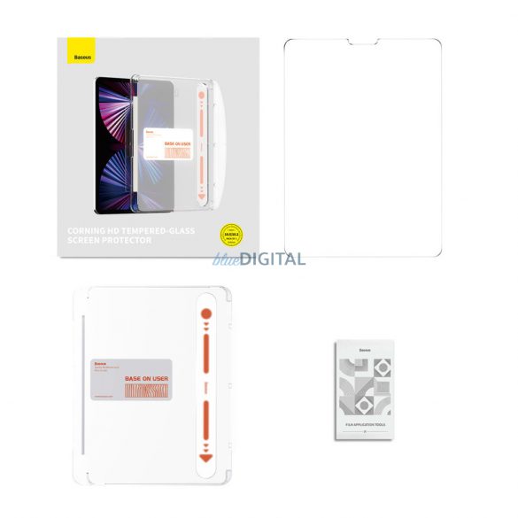 Sticlă călită Baseus Crystal pentru iPad 10.2'' (2019/2020/2021) / iPad Air 3 10,5'' + kit de montare - transparent