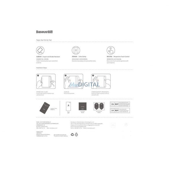 Sticlă temperată Baseus Crystal pentru iPad Pro 12.9'' (2018/2020/2021/2022) + kit de montare - transparent