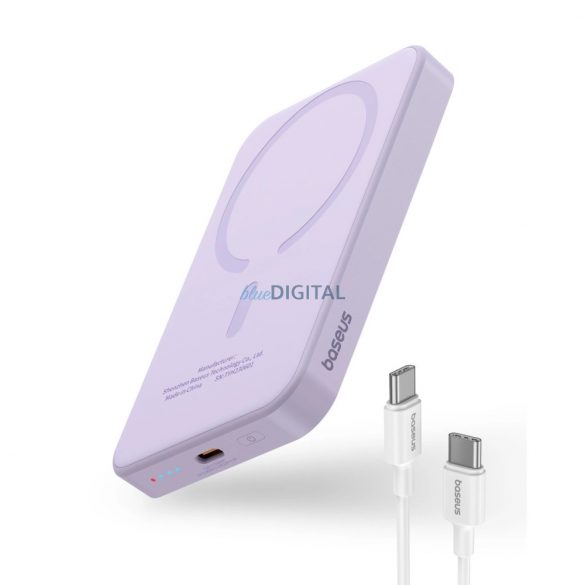 Baseus mini power bank 5000mAh 20W + cablu USB-C (20V/3A) - violet