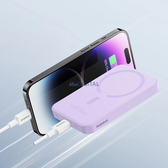 Baseus mini power bank 5000mAh 20W + cablu USB-C (20V/3A) - violet