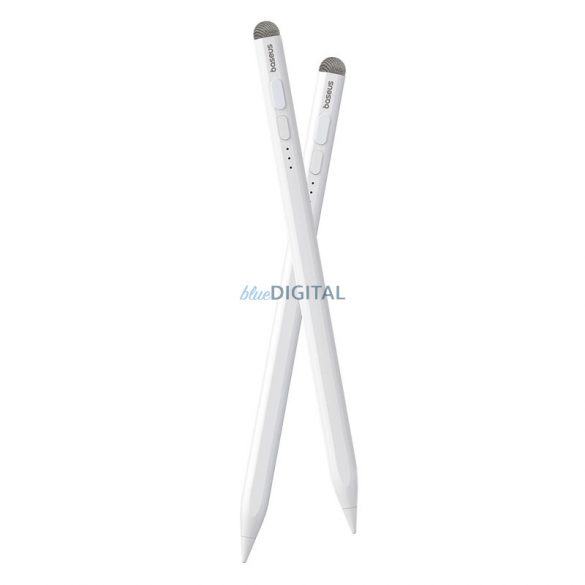 Stylus cu vârf activ Baseus Smooth Writing 2 pentru iPad cu cablu USB-C și vârf înlocuibil - alb