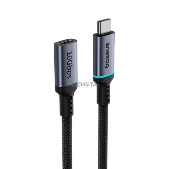 Cablu USB-C (mascul) / USB-C (femă) 10Gb/s 1m - negru Baseus High Definition Series