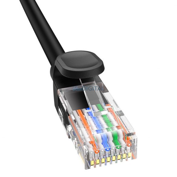 Cablu Ethernet RJ-45 Baseus de mare viteză Cat 5 1000Mb/s rotund 1m - negru