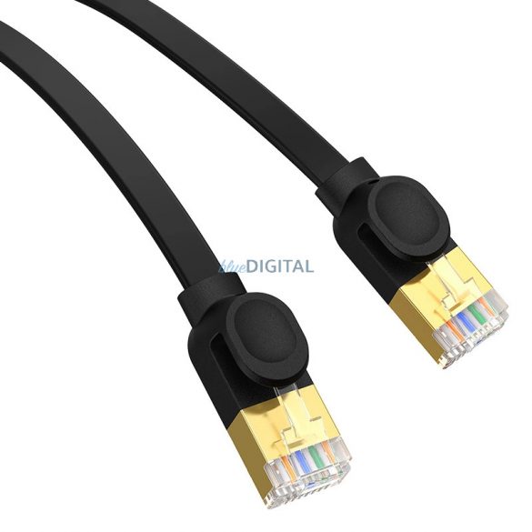 Baseus szybki kabel sieciowy RJ45 cat. 7 10 Gbps 0,5 m płaski czarny