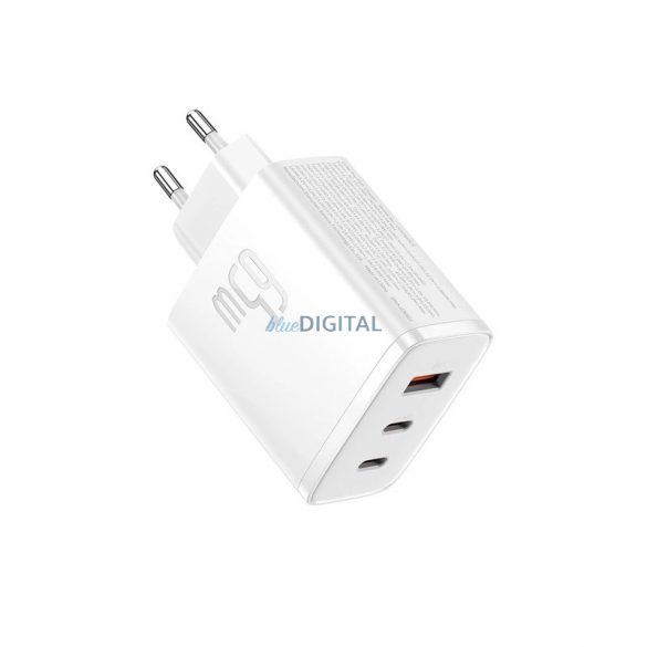 Încărcător Baseus Cube Pro 65W GaN 2x USB-C USB-A - alb