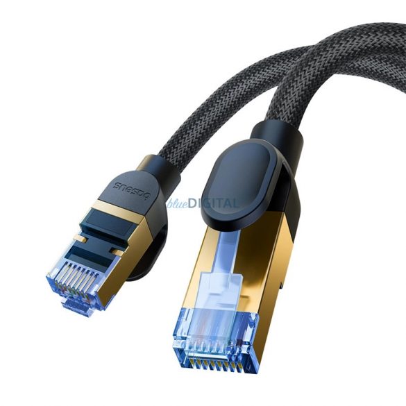 Baseus cablu internet de mare viteză RJ45 cat.7 10Gbps 25m împletit negru