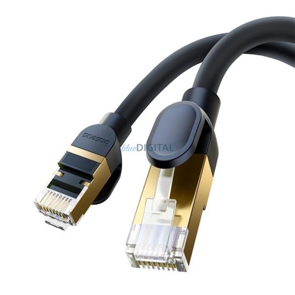 Baseus szybki kabel sieciowy RJ-45 cat.8 40Gbps 1.5m okrągły - czarny