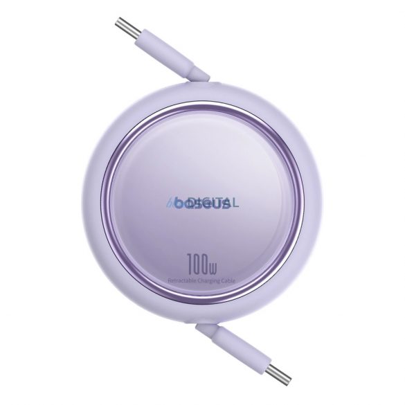 Baseus Free2Draw Mini USB-C - cablu retractabil USB-C 100W 1m - violet