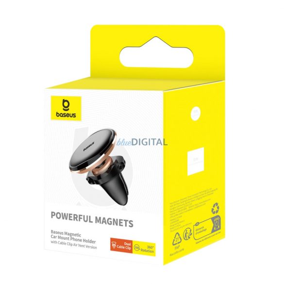 Suport auto magnetic Baseus SUGX-A0V pentru aerisire - negru