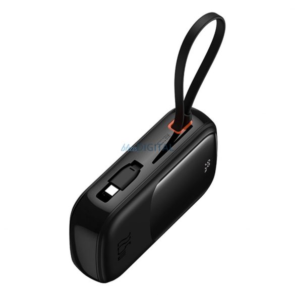 Powerbank Baseus Qpow Pro+ 20000mAh 22,5W cu cablu USB-C încorporat și afișaj - negru